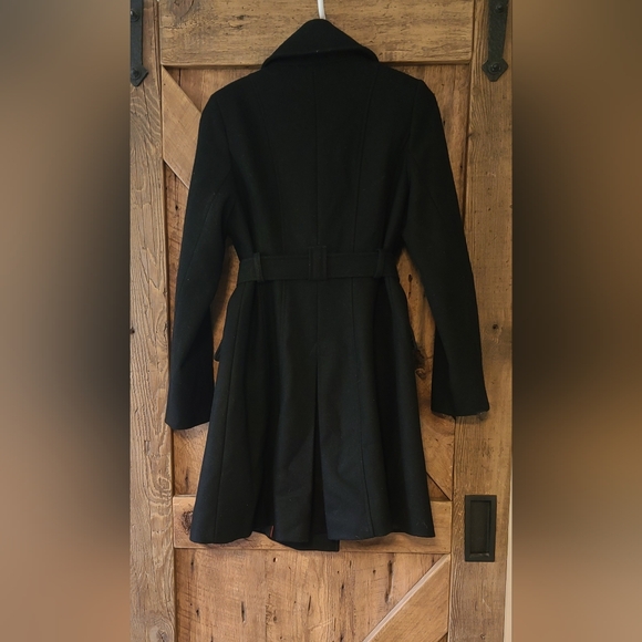 DKNY double-breasted black pea coat size 10 - Picture 2 of 3